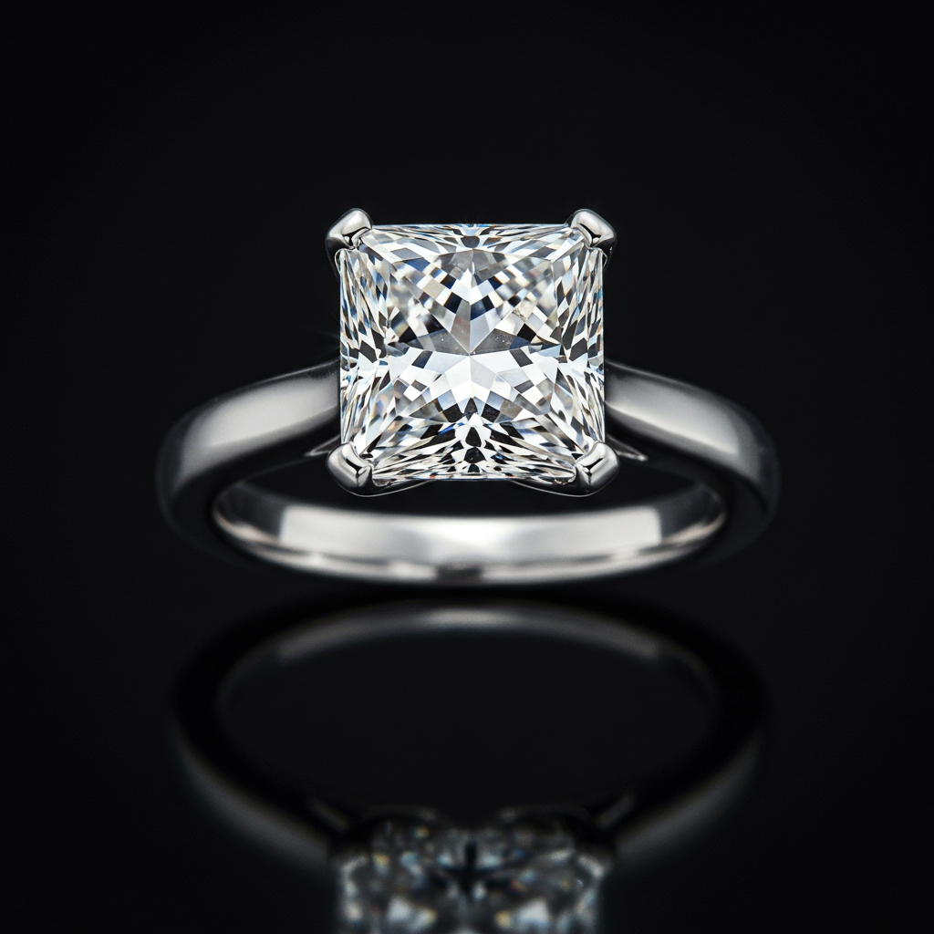 プリンセスカット ダイヤリング 買取実績